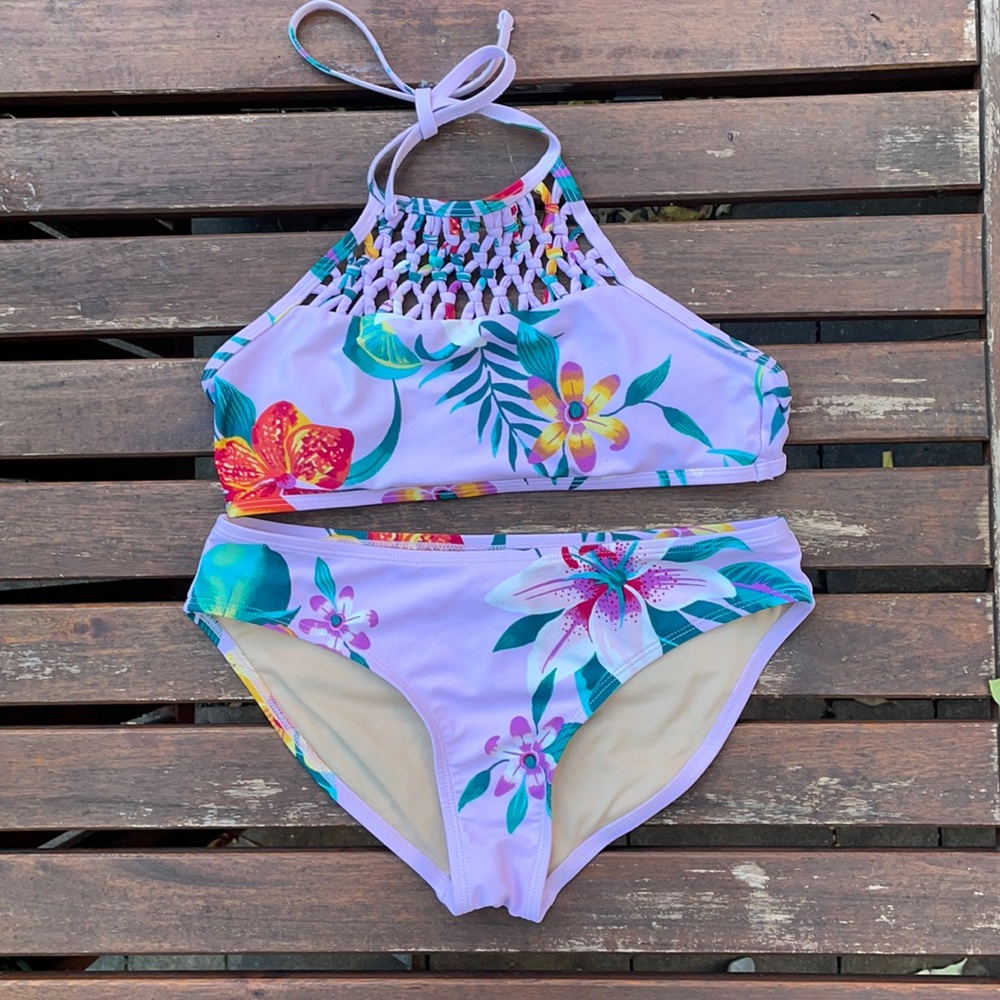 Old Navy Girls tropical print bikini